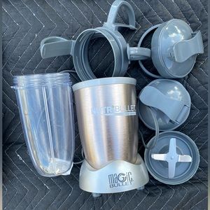 Rose gold nutribullet with accessories